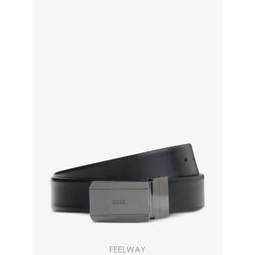 Boss 26 FW ���� reversible leather belt with pin and plaque buckles26 FW ���� reversible leather belt with pin and plaque