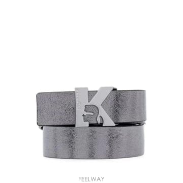 26 FW 칼라거펠트 크랙 이펙트 로고 버클 벨트 B4W331101AU TP459235796
