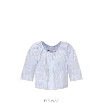 26 FW 알렉산더왕 스트라이프 크롭 셔츠 1WC3261296976 TP455658663