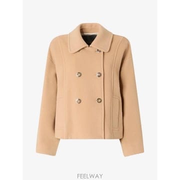 26 FW PINKO 더블 브레스티드 크롭 코트 107552A3FG TP455600025