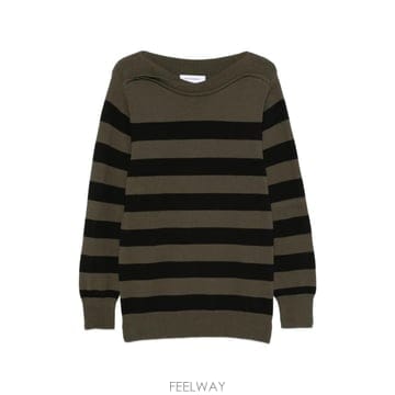 26 FW 키코 코스타디노브 스트라이프 보트 넥 스웨터 KKSS26KN03104 TP456947087