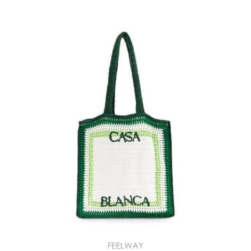 26 FW 카사블랑카 로고 자수 토트 백 APF26BAG19601 TP457415846