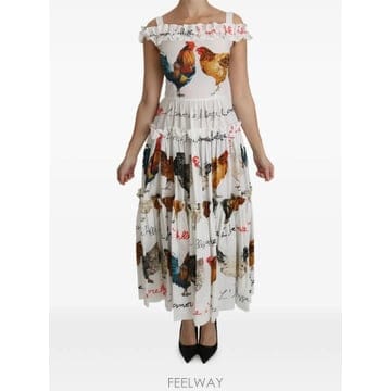 Dolce&Gabbana 26 FW ��ü�ذ��ٳ� �罺�� ����Ʈ Ƽ��� �巹�� DR2140 TP45929804426 FW ��ü�ذ��ٳ� �罺�� ����Ʈ Ƽ��� �巹�� DR2140 