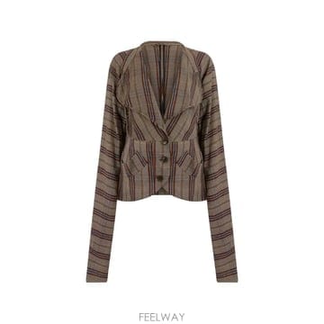 ViVienne westwood 26 FW ���ȿ���Ʈ��� ����Ÿ���� üũ ���� ��ư �� �������� 1401008HW01JH TP459165126 FW ���ȿ���Ʈ��� ����Ÿ���� üũ ���� ��ư �� ��