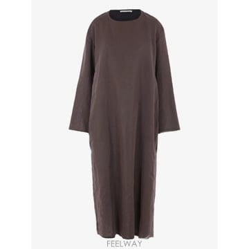 THE Row 26 FW ���ο� īƼ�� ��Ҹ� ��ư �ƽ� �巹�� 8899W3927BRO TP45433223326 FW ���ο� īƼ�� ��Ҹ� ��ư �ƽ� �巹�� 8899W3927B