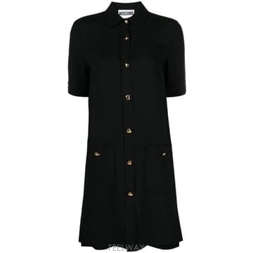 Moschino 26 FW ��Ű�� ��Ʈ ��ư �ݼҸ� ���� �巹�� A04595533 TP45932142726 FW ��Ű�� ��Ʈ ��ư �ݼҸ� ���� �巹�� A04595533 