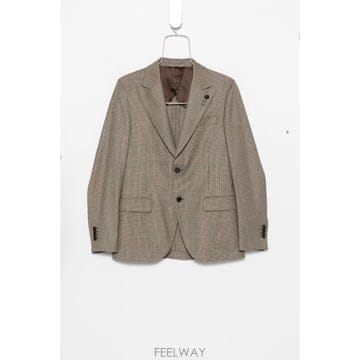 Lardini 26 FW �󸣵�� Prince of Wales check single breasted jacket CN6826 FW �󸣵�� Prince of Wales check single breasted j
