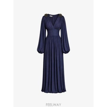 | Other Brand | 26 FW Baruni Layan beaded shoulder pleated maxi dress FW262226 FW Baruni Layan beaded shoulder pleated maxi dress 