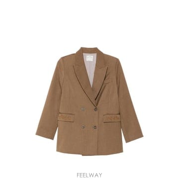 26 FW Forte Forte 비즈 장식 더블 브레스티드 블레이저 15327BISMYJACKET TP459