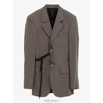 26 FW 발렌시아가 체크 타이드 블레이저 857365TTO38 TP459037154