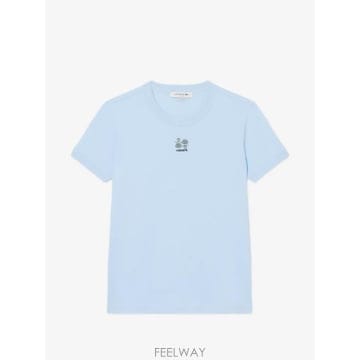 26 FW 라코스테 로고 프린트 크루 넥 티셔츠 TF9194 TP459217385