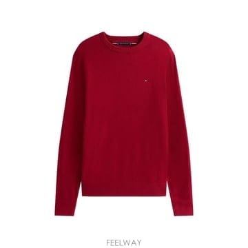 26 FW 타미힐피거 로고 자수 크루 넥 스웨터 MW0MW28046 TP457848586