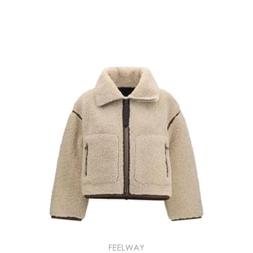 26 FW PINKO  시어링  레더 트리밍 재킷 107167A3FJ TP455741064