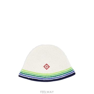 26 FW 카사블랑카 크로셰 니트 스트라이프 버킷 햇 ASP26HAT11401 TP458362833