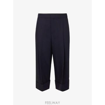26 FW Elisabetta Franchi pinstriped trousers in cool wool fa