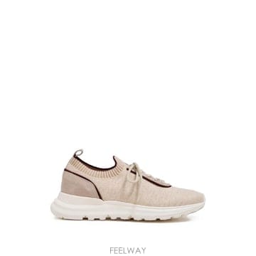 Eleventy 26 FW �Ϸ���Ƽ knit leather trim sneakers N77SCNN01 TP45915533826 FW �Ϸ���Ƽ knit leather trim sneakers N77SCNN01 TP