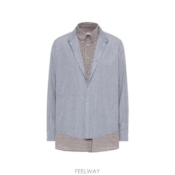 26 FW 메종마르지엘라 체크 패턴 더블 레이어 셔츠 S50DT0079MTN178 TP455453866
