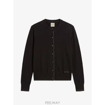 Calvin Klein 26 FW Ķ��Ŭ���� logo embroidered button up cardigan LV044H310GUB26 FW Ķ��Ŭ���� logo embroidered button up cardigan L