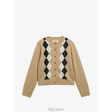 Barbour 26 FW �ٹ� Mariana argyle knit button up cardigan LKN1823 TP4526 FW �ٹ� Mariana argyle knit button up cardigan LKN1