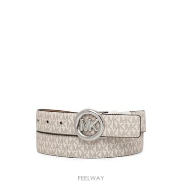 26 FW Michael Michael Kors monogram pattern logo plaque belt