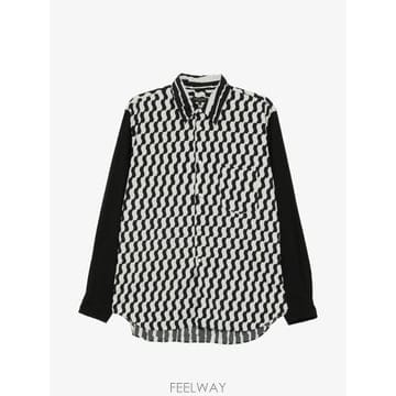 26 FW 꼼데가르송 기하학 프린트 셔츠 PQB028 TP458010684