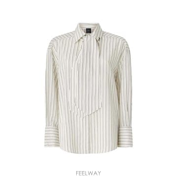 26 FW PINKO 스트라이프 타이 셔츠 107482A33Q TP456997102