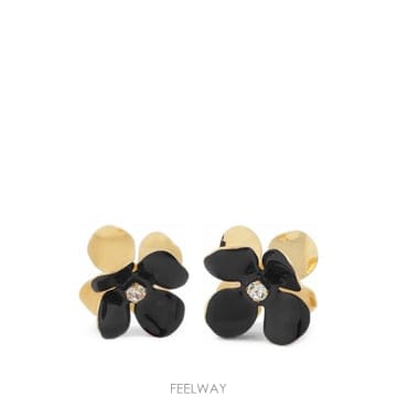 26 FW 마르니 블랙 에나멜 데이지 스터드 이어링 ORMV0634A0P6527 TP458354958
