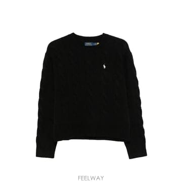 Ralph Lauren 26 FW ���� �����η� cable knit embroidered logo sweater 211A91216026 FW ���� �����η� cable knit embroidered logo sweate