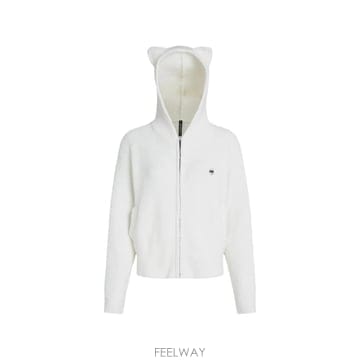 26 FW 칼라거펠트 아이콘 슈페트 플러피 후드 집업 B4W44016B09 TP457756356