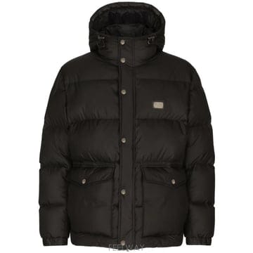 26 FW 돌체앤가바나 로고 장식 후드 패딩 재킷  G9AOKTGG781 TP456970804