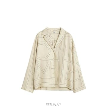 26 FW 토템 모노그램 프린트 실크 탑 213755707 TP456422598