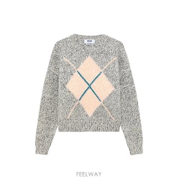 26 FW 엠에스지엠 아가일 패턴 니트 스웨터 4141MDM2142675 TP457992161