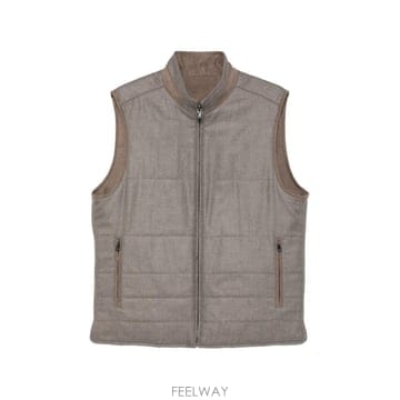 26 FW 꼬르넬리아니 헤링본 패턴 퀼팅 디자인 베스트 28C5362A18267 TP457989232