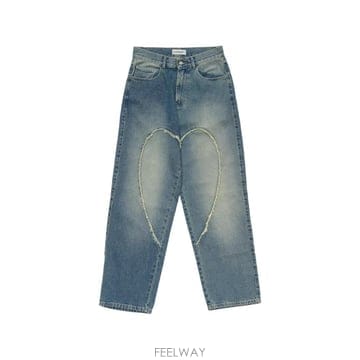 | Other Brand | 26 FW CARNE BOLLENTE Love 00s raw edge heart patch jeans SS226 FW CARNE BOLLENTE Love 00s raw edge heart patch jea