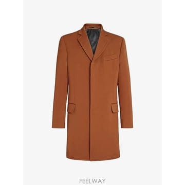 26 FW 페라가모 노치드 라펠 싱글 브레스티드 코트 736056 TP457981848