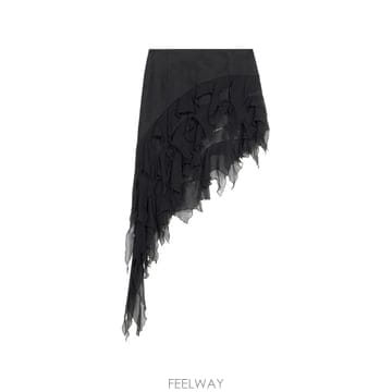 26 FW 블루마린 러플 비대칭 스커트 P644G104A TP453947591