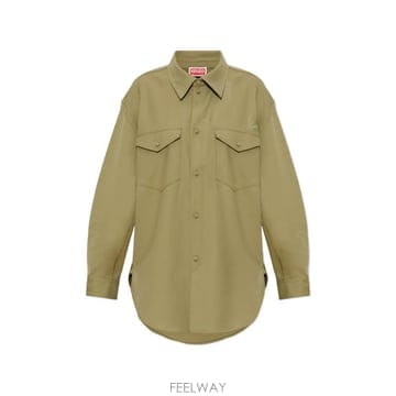 26 FW 겐조 로고 자수 울 셔츠 FG62CH2989TV TP457745912