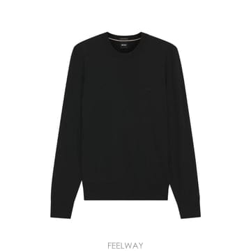 26 FW 보스 로고 자수 메리노 울 스웨터 50571914 TP458600747