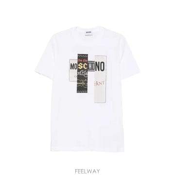 26 FW 모스키노 로고 프린트 티셔츠 A07315241 TP459429471