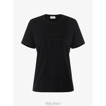 26 FW Elisabetta Franchi jersey T shirt with logos MA75P66E2