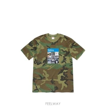 26 FW 슈프림 베리파이 우드랜드 카무플라주 프린트 티셔츠 SUPVERIFYTEEWCAMO TP458550