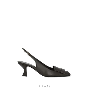 Sergio Rossi 26 FW ���������ν� buckle detail slingback pumps B14560MFL346110 T26 FW ���������ν� buckle detail slingback pumps B1456
