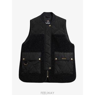 26 FW 바버 앰플포스 퀼팅 플리스 패널 베스트 LGI0227BK11 TP459471170