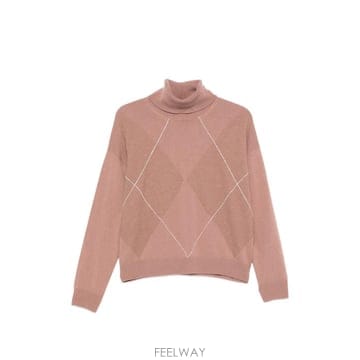 | Other Brand | 26 FW Peserico argyle knit roll neck sweater S99537F12F928326 FW Peserico argyle knit roll neck sweater S99537F12
