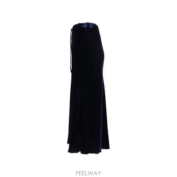 Forte Forte 26 FW Forte Forte velvet texture drawstring maxi skirt 1535826 FW Forte Forte velvet texture drawstring maxi skirt