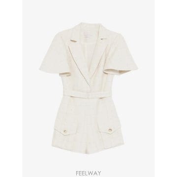 26 FW Saiid Kobeisy 트위드 쇼트 점프수트 RTWFW2513 TP456544136