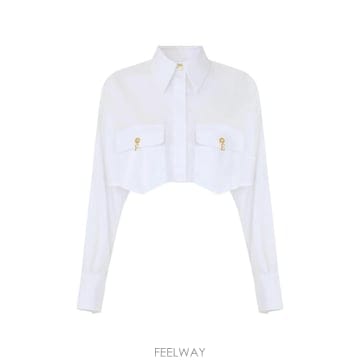 26 FW Elisabetta Franchi 포켓 앤 커프 링크스 셔츠 CA19266E2 TP45647576