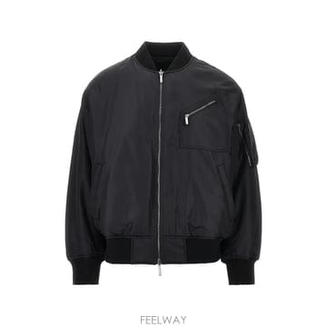 Armani 26 FW �Ƹ����� logo patch zip up bomber jacket EM006749AF29161 T26 FW �Ƹ����� logo patch zip up bomber jacket EM00674