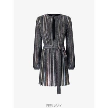 Missoni 26 FW �̽�� short dress with V neck and belt DS26WG0PBK01KQ TP26 FW �̽�� short dress with V neck and belt DS26WG0P
