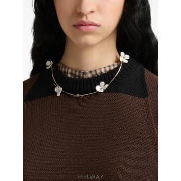 26 FW 마르니 화이트 에나멜 데이지 네크리스 COMV0620A0P6528 TP455272766